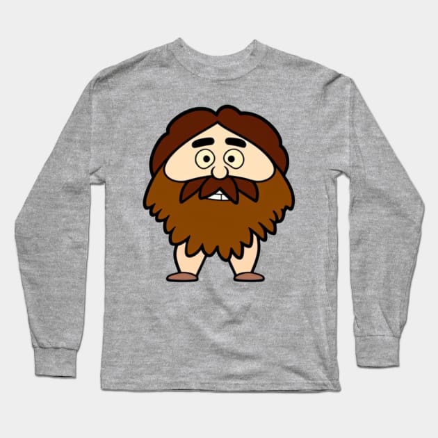 Cave Man Long Sleeve T-Shirt by AlienMirror